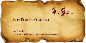Haffner Zsuzsa névjegykártya